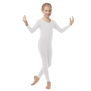 Youth Unisex Long Sleeve Unitard with Cotton Lycra