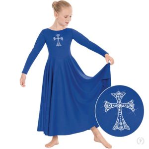Girls Royal Cross Praise Dress
