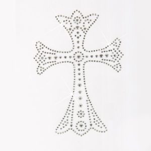 Royal Cross Rhinestone Applique