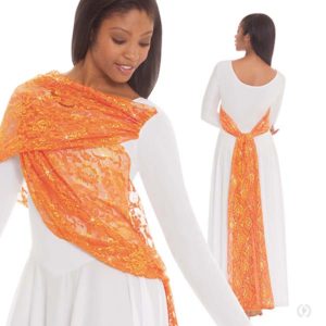 Women's Heavenly Lace Sash Praise Dress