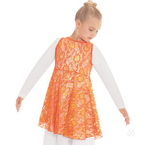 Girls Heavenly Lace Peplum Tunic
