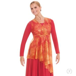 Women's Flame of Fire Wrap Front Tunic